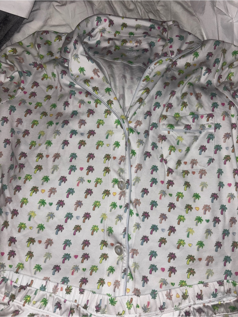 Roller Rabbit x Stoney Clover Pajama Set with Multicolor Palm Tree Print Set - Picture 2 of 4